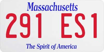 MA license plate 291ES1