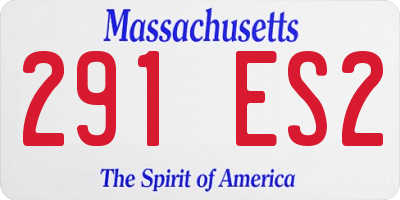 MA license plate 291ES2