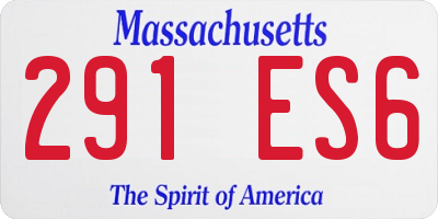 MA license plate 291ES6