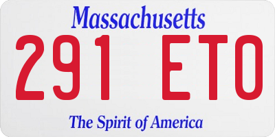 MA license plate 291ET0