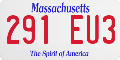 MA license plate 291EU3