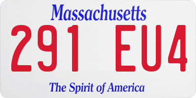 MA license plate 291EU4