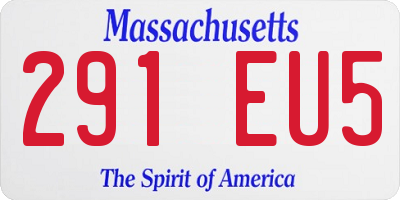 MA license plate 291EU5