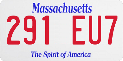 MA license plate 291EU7