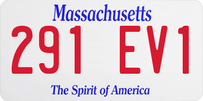 MA license plate 291EV1