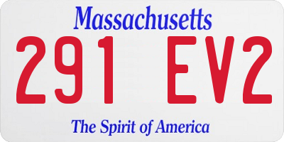 MA license plate 291EV2