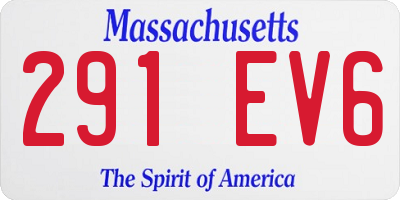 MA license plate 291EV6