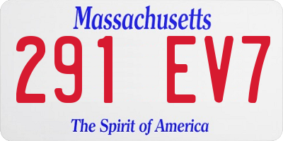 MA license plate 291EV7
