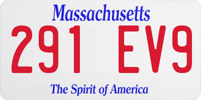 MA license plate 291EV9