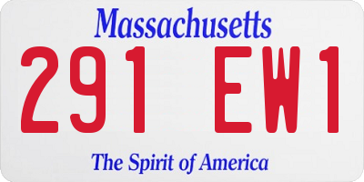 MA license plate 291EW1