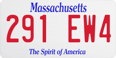 MA license plate 291EW4