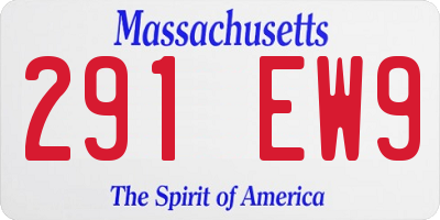 MA license plate 291EW9