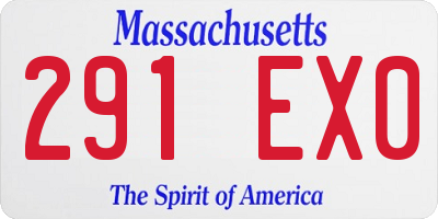 MA license plate 291EX0
