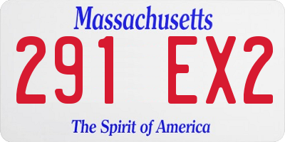 MA license plate 291EX2