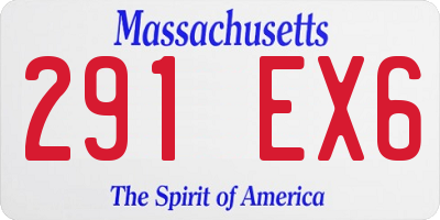 MA license plate 291EX6