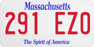 MA license plate 291EZ0