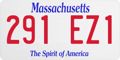 MA license plate 291EZ1