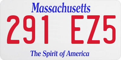 MA license plate 291EZ5