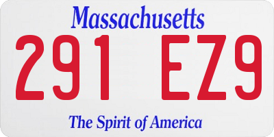 MA license plate 291EZ9
