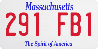 MA license plate 291FB1