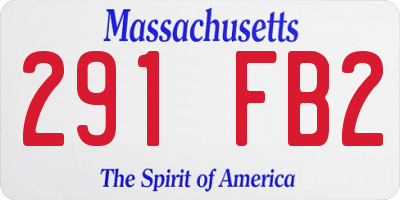 MA license plate 291FB2