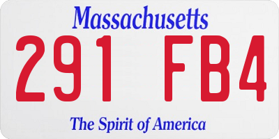 MA license plate 291FB4