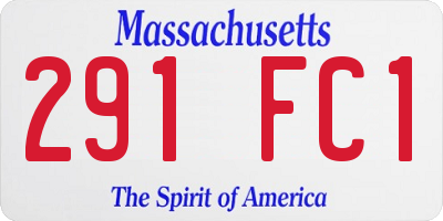 MA license plate 291FC1