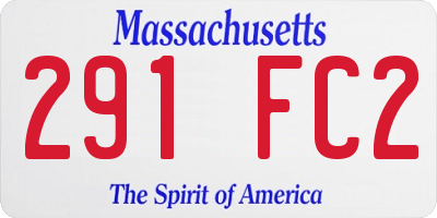MA license plate 291FC2