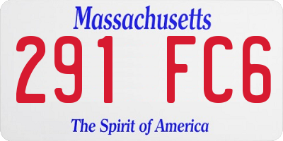 MA license plate 291FC6