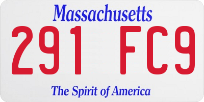 MA license plate 291FC9