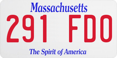 MA license plate 291FD0