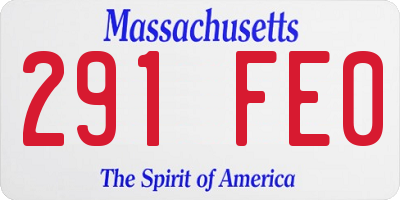 MA license plate 291FE0