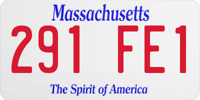MA license plate 291FE1