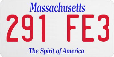 MA license plate 291FE3