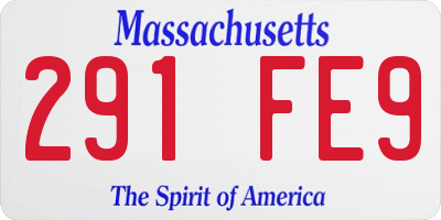 MA license plate 291FE9