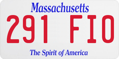MA license plate 291FI0