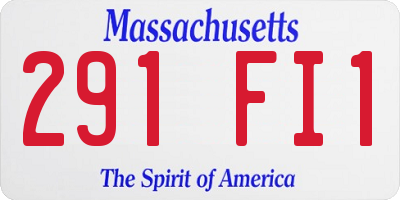 MA license plate 291FI1