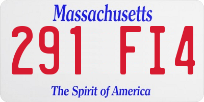 MA license plate 291FI4