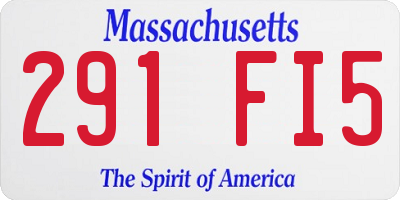 MA license plate 291FI5