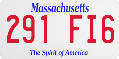 MA license plate 291FI6