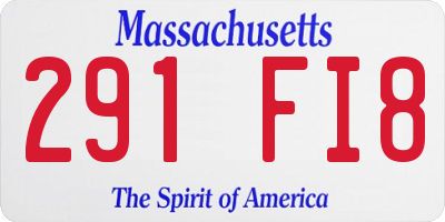 MA license plate 291FI8