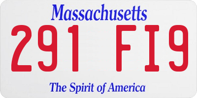 MA license plate 291FI9