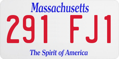 MA license plate 291FJ1