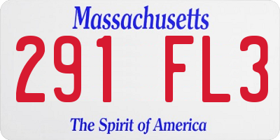 MA license plate 291FL3