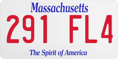 MA license plate 291FL4