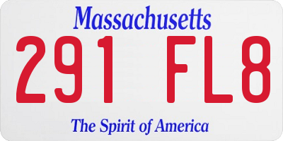 MA license plate 291FL8
