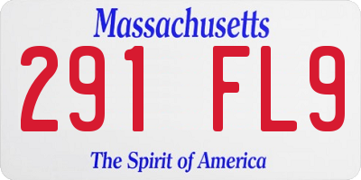 MA license plate 291FL9