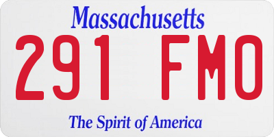 MA license plate 291FM0