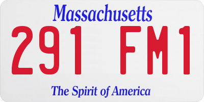 MA license plate 291FM1
