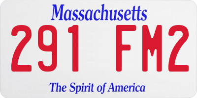 MA license plate 291FM2